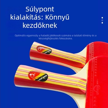 Asztaliteniszütő labdával kezdőknek, professzionális tapadásmentes gumi, kétoldalas antiadhéziós borítás, egyenes vagy penhold fogás
