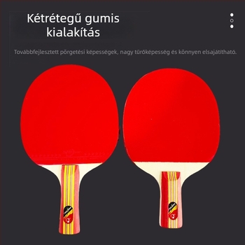 Asztaliteniszütő labdával kezdőknek, professzionális tapadásmentes gumi, kétoldalas antiadhéziós borítás, egyenes vagy penhold fogás