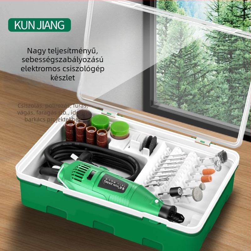 Nagy teljesítményű ipari elektromos csiszoló gép jáde, kő és fa gravírozásához és polírozásához, mini fúróval