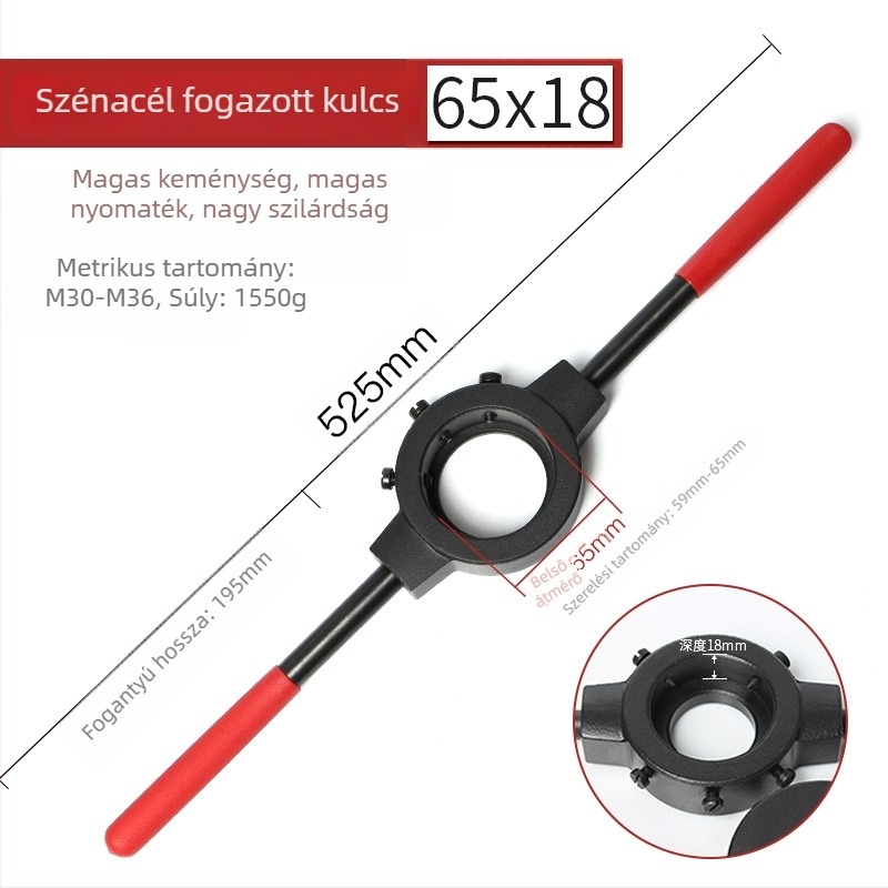 Weiligu Kézi Menetfúró és Menetkészlet Csúszásmentes Fogantyúval