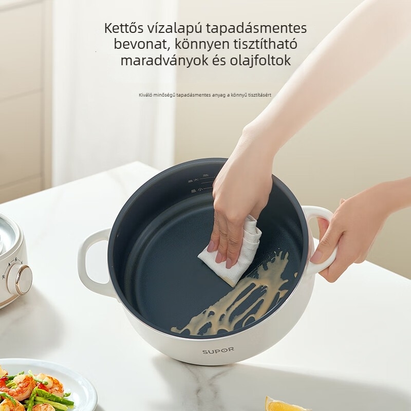 Supor elektromos forrófazék, 3-4 L, 1200-1500 W, belső edény bevonattal, fém test, gombos vezérlés