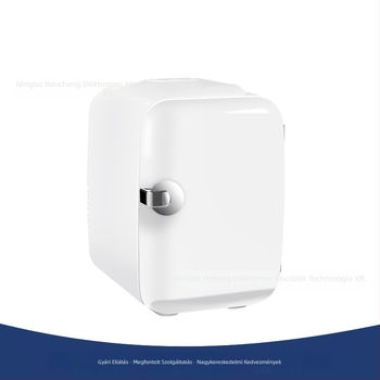 Mini autóhűtő kozmetikumokhoz, hordozható, kettős használat, kapacitás 4 L, 48 W, AC 100–240 V / DC 12 V, hőmérséklet-tartomány 5°C–65°C, ABS burkolat