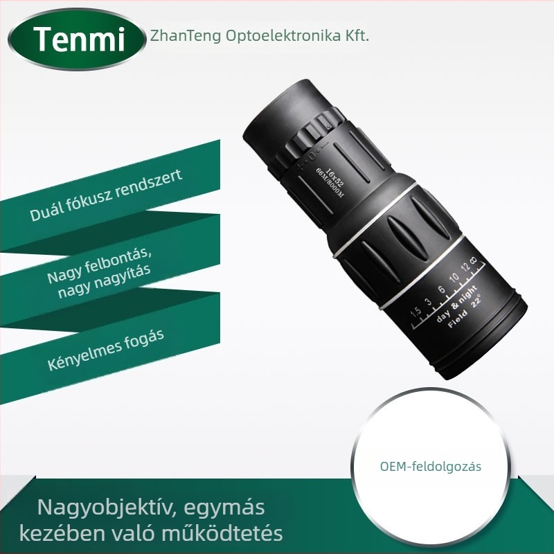 Duomou monokularis teleszkóp 16x52, gyenge fényviszonyok közötti éjjellátás, HD optika, koncertekhez és sporteseményekhez