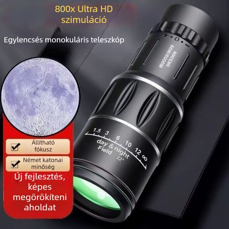 Duomou monokularis teleszkóp 16x52, gyenge fényviszonyok közötti éjjellátás, HD optika, koncertekhez és sporteseményekhez