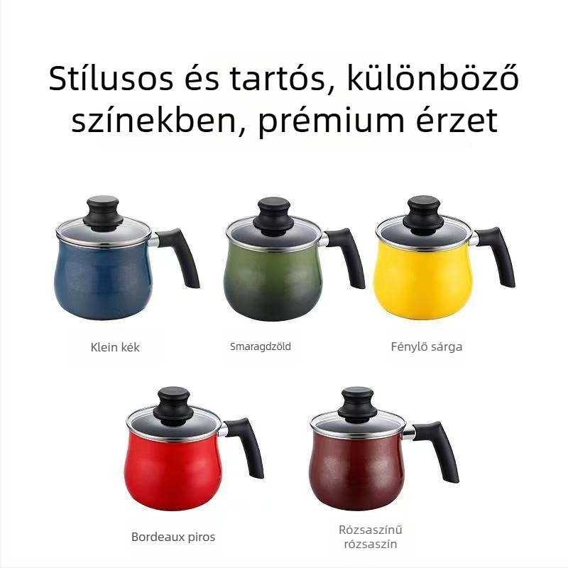 Takaho zománcos többfunkciós fazék tapadásmentes bevonattal, üveg fedéllel, több rétegű aljzattal, minden tűzhelyen használható