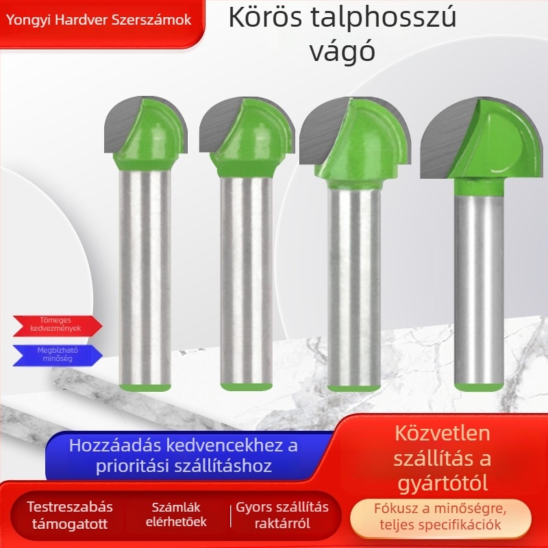 Félköríves kulcsmaró, kör nyelű szár, keményötvözet, bevonattal