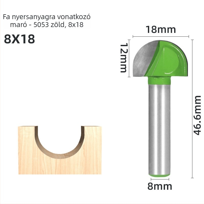 Félköríves kulcsmaró, kör nyelű szár, keményötvözet, bevonattal