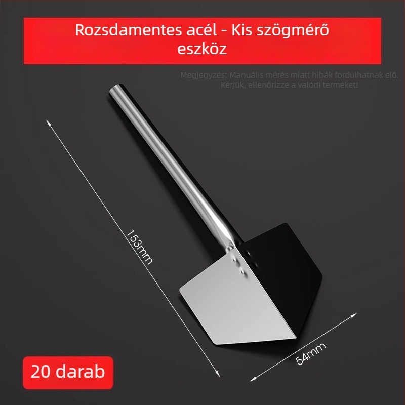 Rozsdamentes acél sarok eszköz belső és külső falakhoz – belső és külső sarokkaparó és glettelő eszköz, modell Putty Scraper, Strength márka.