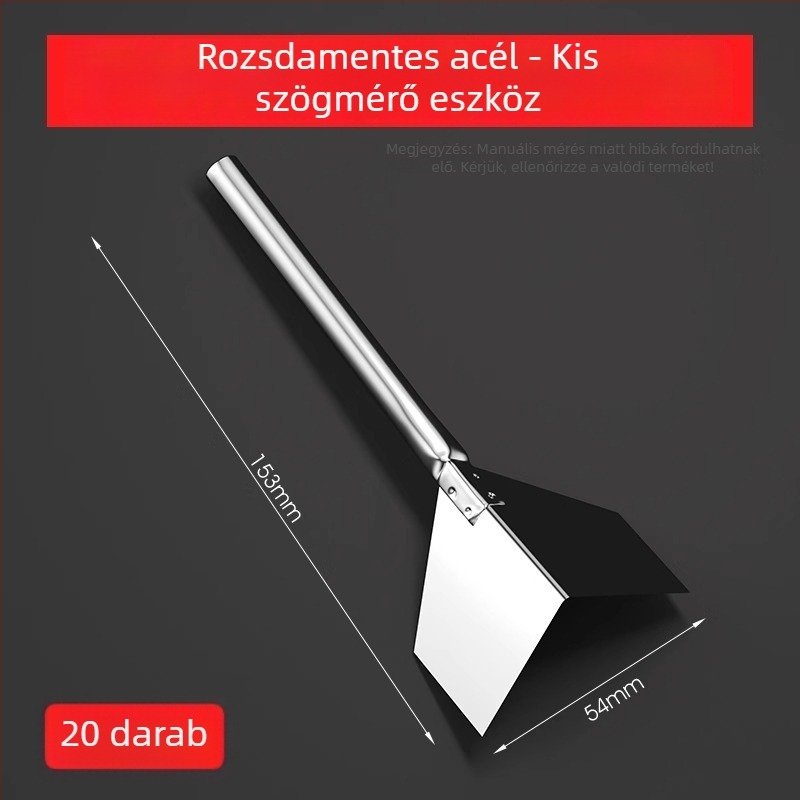 Rozsdamentes acél sarok eszköz belső és külső falakhoz – belső és külső sarokkaparó és glettelő eszköz, modell Putty Scraper, Strength márka.