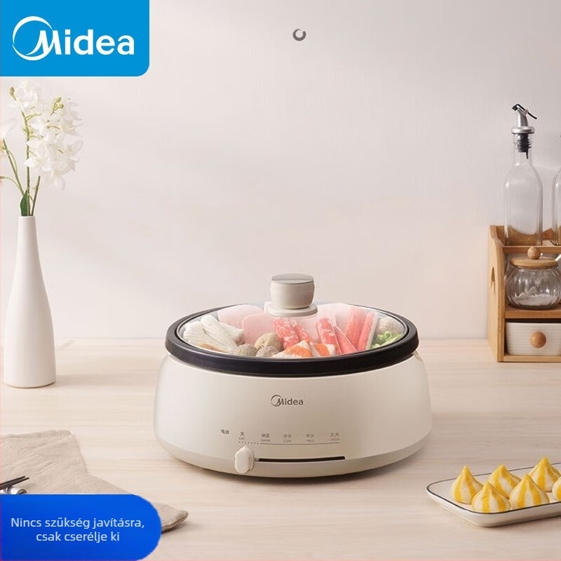 Midea elektromos forró fazék háztartási felhasználásra, 4 L, többfunkciós elektromos wok, könnyen tisztítható DY28P151