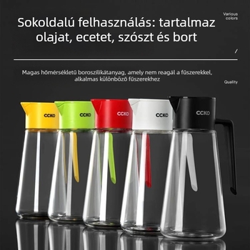 CCKO gravitációs olajtartó üveg automata nyitás-zárás funkcióval, szivárgásmentes, konyhai olajokhoz és szójaszószhoz