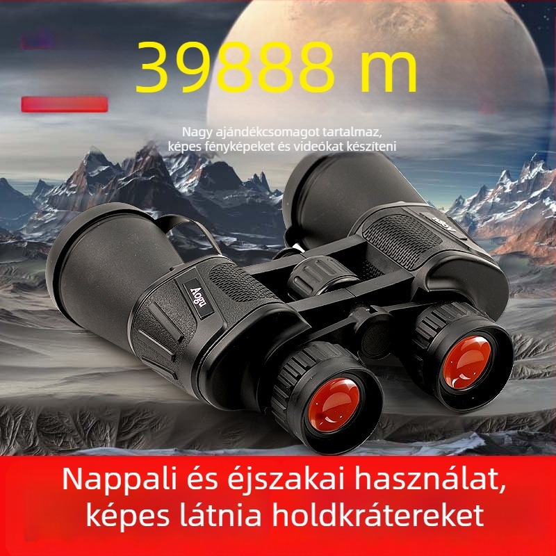 Binokulár 20x50, 28 mm-es okulár átmérő, nagy felbontású, széles látómező, kültéri tevékenységekhez, Aogu Zhejiang