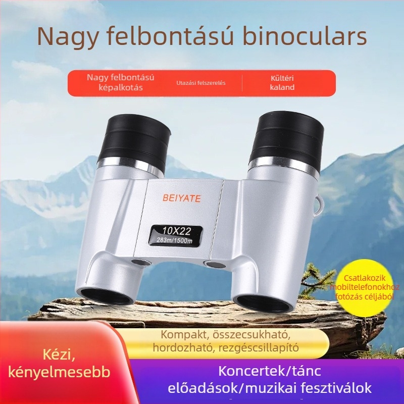 10x22 autofókusszal binokulár, HD kép, kültéri, hordozható, éjjellátó fotózáshoz – koncertekre és versenyekre