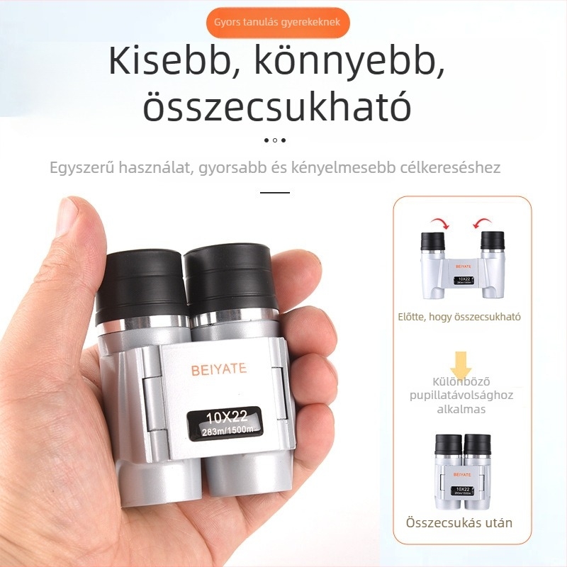 10x22 autofókusszal binokulár, HD kép, kültéri, hordozható, éjjellátó fotózáshoz – koncertekre és versenyekre