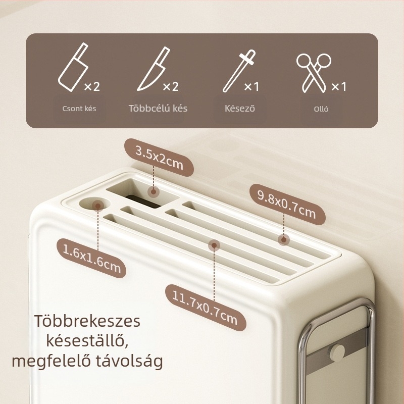 Dongxi Konyhai Falra Szerelhető Tároló — Fúrás Nélkül, Multifunkcionális, ABS + Szénacél, Modern Stílus