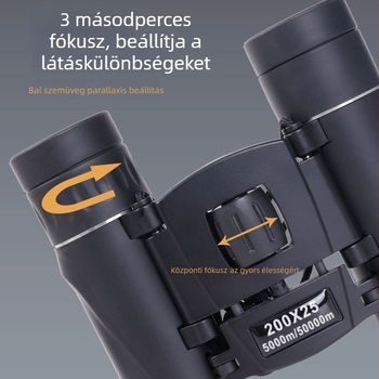 Gyerekeknek szóló HD binokulár, 8x nagyítás, 126 m/1000 m látómező, 7,1 mm kilépő pupilla