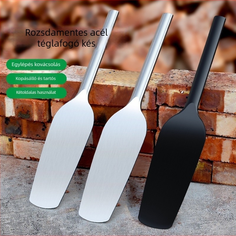 Kőműves kés mangánacél pengével, vastagított kivitel