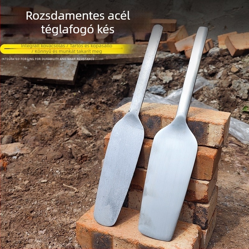 Kőműves kés mangánacél pengével, vastagított kivitel