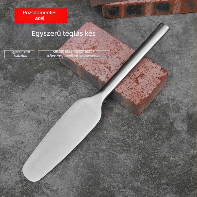 Kőműves kés mangánacél pengével, vastagított kivitel