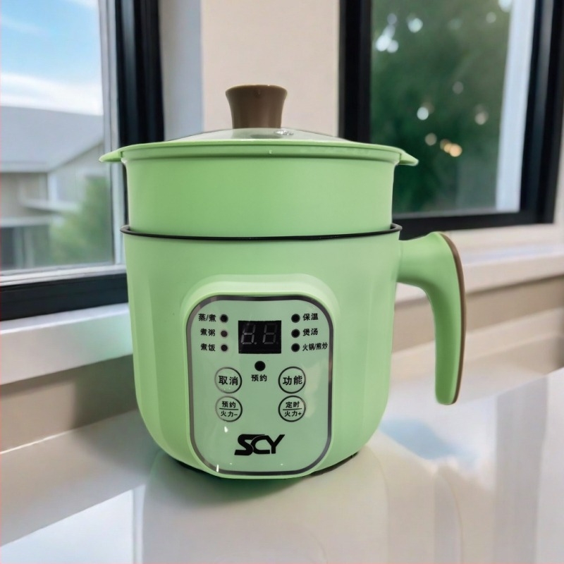 SCY-18D mikroprocesszor-vezérlésű elektromos főzőedény, kapacitás legfeljebb 2 L, 2–3 személy részére, szigetelt, programozható időzítő