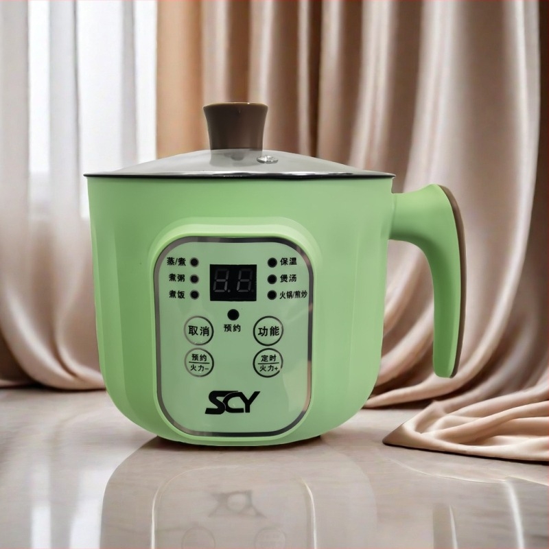 SCY-18D mikroprocesszor-vezérlésű elektromos főzőedény, kapacitás legfeljebb 2 L, 2–3 személy részére, szigetelt, programozható időzítő