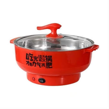Rozsdamentes acélból készült elektromos forró fazék, kompakt többfunkciós edény, 1–2 L, 800–1000 W, alkalmas Shabu-Shabu, Teppanyaki, sütés és főzés
