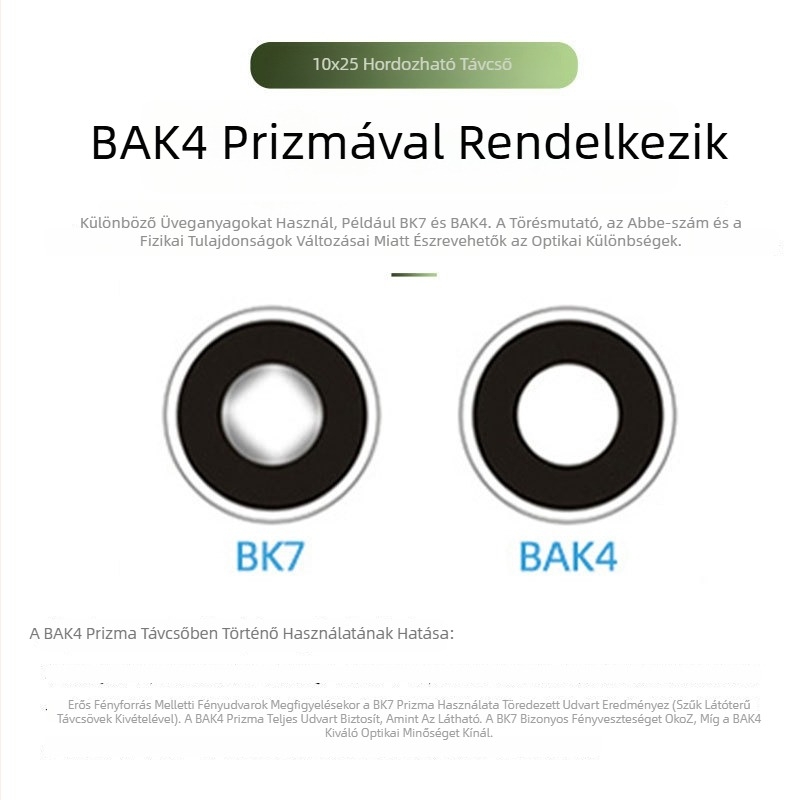 10x25 binokulár távcső, nagy felbontású, nagyítás, alacsony fényviszonyoknál éjszakai látás, képstabilizáció, ütésálló