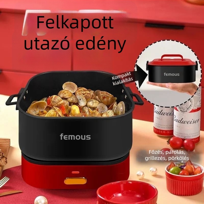 Femous Leoldható Mini Elektromos Forró Edény – Hordozható, Összecsukható, Kollégiumi Szállásokhoz, Utazásokhoz és Otthoni Használatra