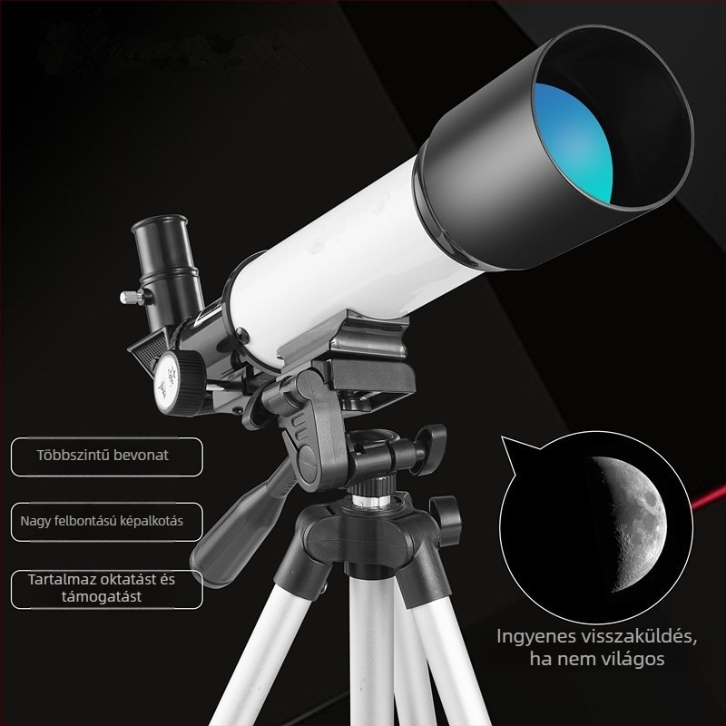 F36050 Magas háromlábú asztronómiai távcső, HD optikával és nagyítási képességgel