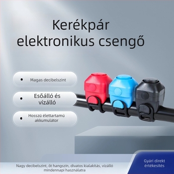 Kerékpárcsengő mountain, országúti és összecsukható kerékpárokhoz; műanyag ház, modell A-018, márka Yj