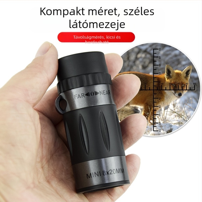 Monokuláris teleszkóp, modell 820, 8x nagyítás, látómező 131/1000 m, kilépő pupilla átmérője 2,5 mm