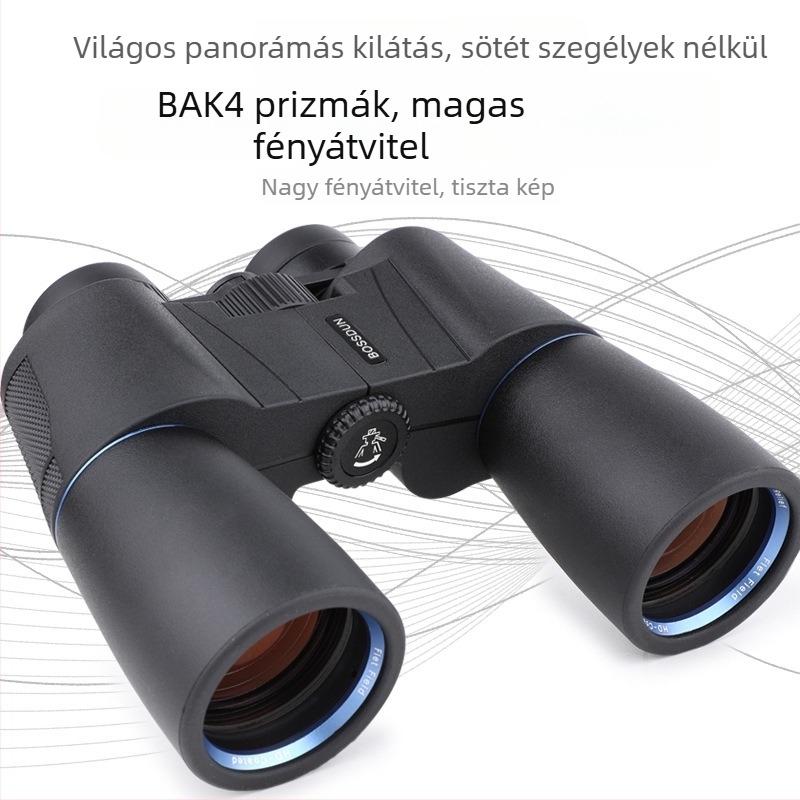 12x50 binokulár madármegfigyeléshez és utazásokhoz, éjszakai látással