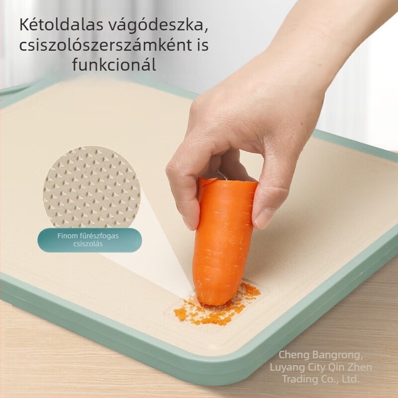 Kétoldalas rozsdamentes acél vágódeszka, konyha, penészmentes, többfunkciós, Shengbangrong