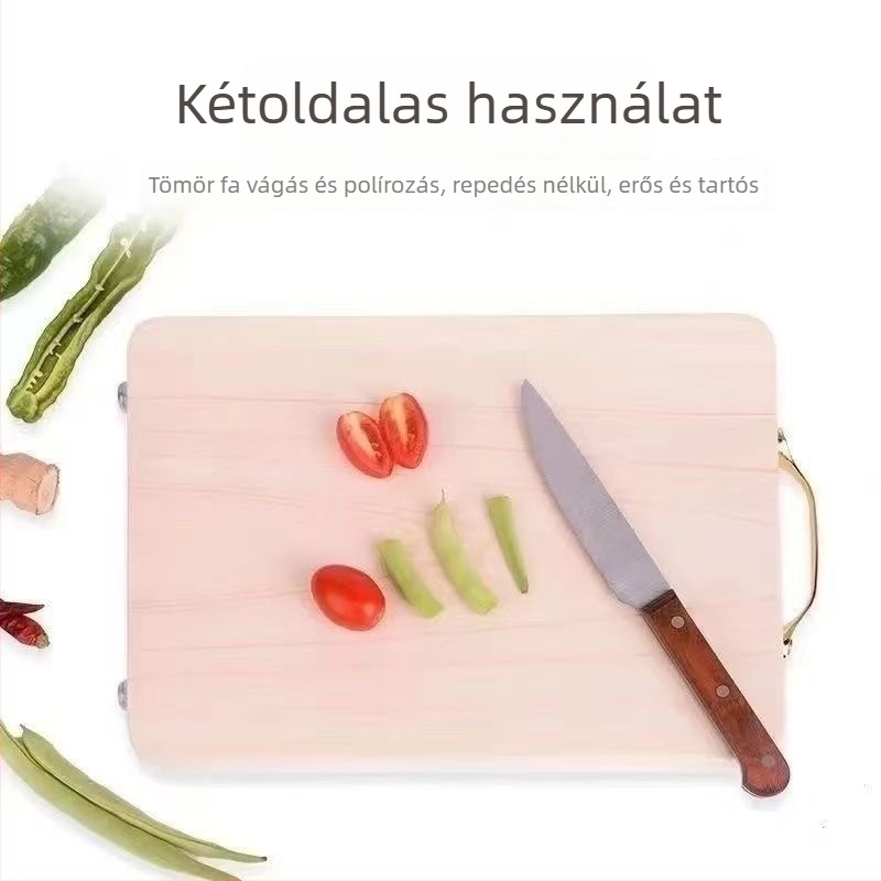 Ginkgo tömörfa vágódeszka, penészmentes, antibakteriális, négyzet alakú konyhai vágódeszka