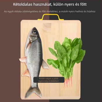 Ginkgo fa vágódeszka, 50 cm, vastított, repedésálló, kétoldalas, konyhai használatra.