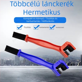 Jynb Lánc tisztító ecset kerékpárhoz - műanyagból, dupla fejű, háromoldalas fej, kerékpár-lánc és crankset tisztítására