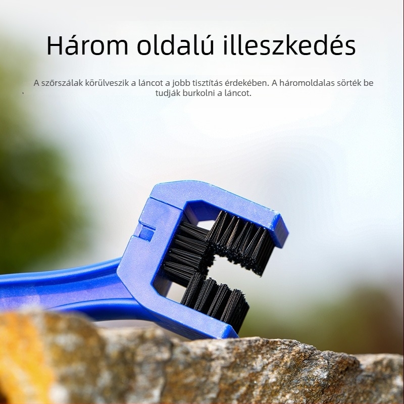 Jynb Lánc tisztító ecset kerékpárhoz - műanyagból, dupla fejű, háromoldalas fej, kerékpár-lánc és crankset tisztítására