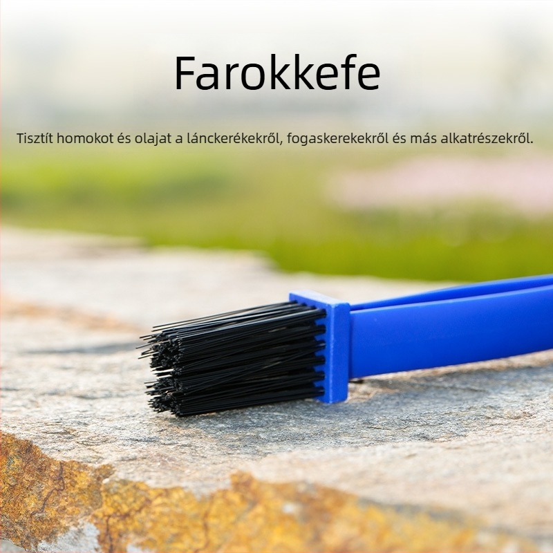 Jynb Lánc tisztító ecset kerékpárhoz - műanyagból, dupla fejű, háromoldalas fej, kerékpár-lánc és crankset tisztítására