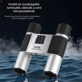 Binokuláris 10x25, HD élesség, nagyítás, letisztult stílus, könnyű és hordozható kültéri használatra