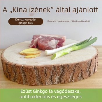 Ginkgofa vágódeszka, tömörfa, megvastagított, antibakteriális, penészmentes