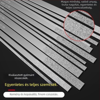 Lapos fejű reszelő készlet – dupla mintázat, polírozás és csiszolás