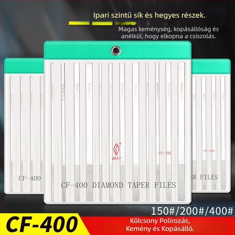 Lapos fejű reszelő készlet – dupla mintázat, polírozás és csiszolás