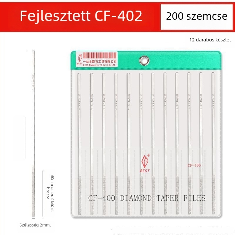 Lapos fejű reszelő készlet – dupla mintázat, polírozás és csiszolás