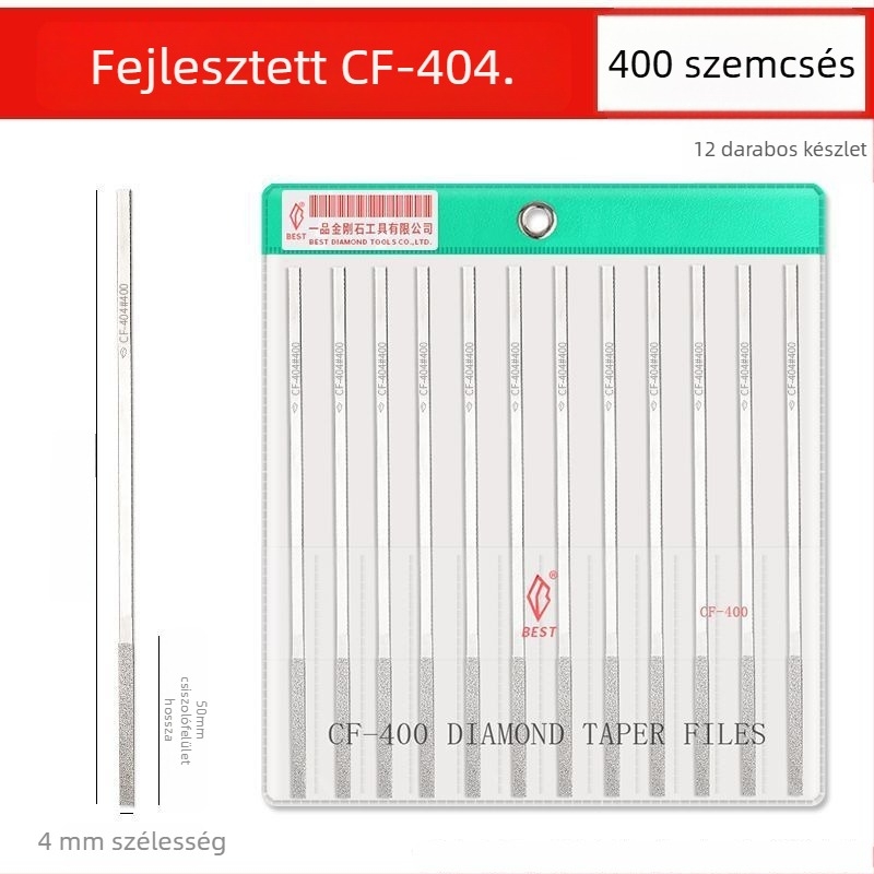 Lapos fejű reszelő készlet – dupla mintázat, polírozás és csiszolás