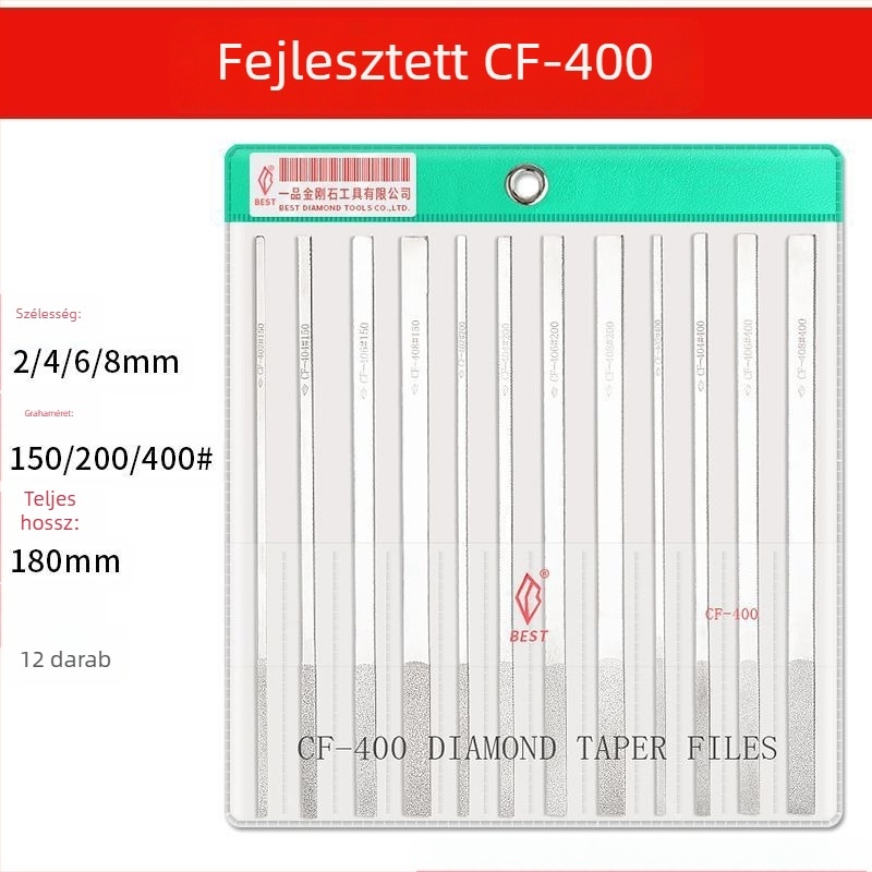 Lapos fejű reszelő készlet – dupla mintázat, polírozás és csiszolás