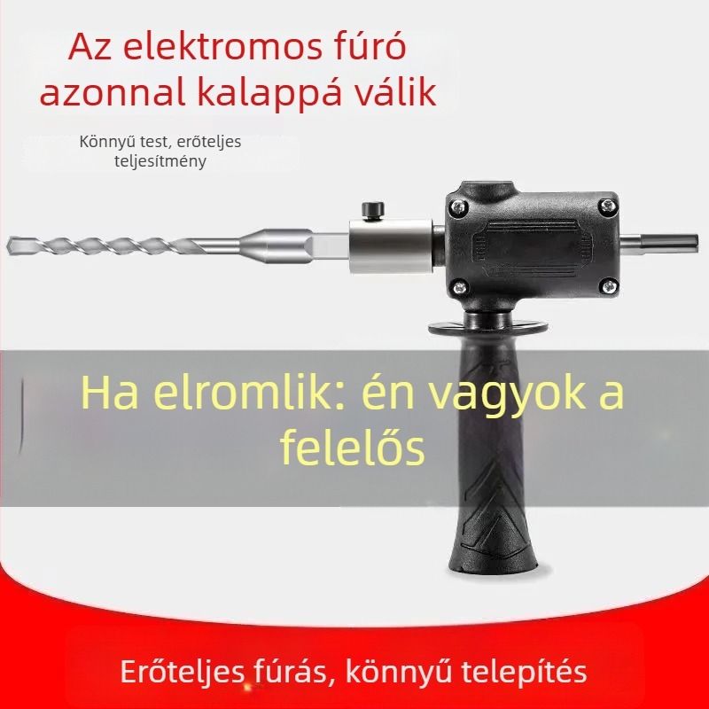 Kézi fúró átalakítva elektromos kalapácssá, otthoni használatra, betonfúráshoz, kompakt kétfunkciós modell