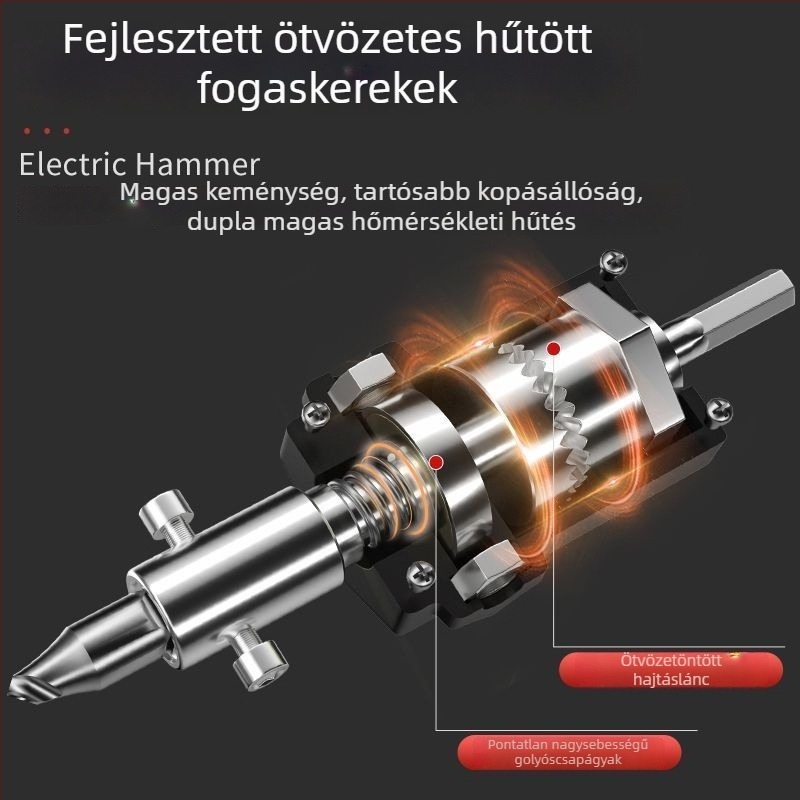 Kézi fúró átalakítva elektromos kalapácssá, otthoni használatra, betonfúráshoz, kompakt kétfunkciós modell