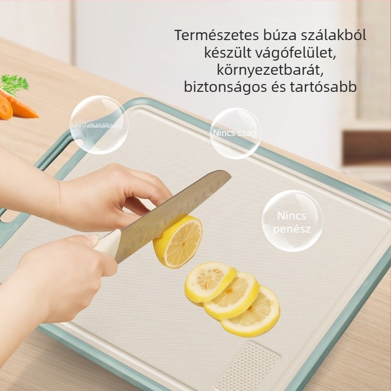 Kétoldalas rozsdamentes acél vágódeszka, csúszásmentes, háztartási használatra, Jin Qingwei márka
