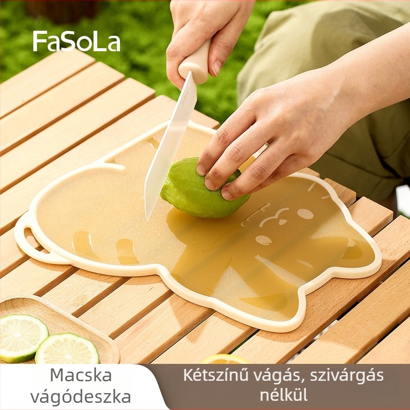 FaSoLa PP babatápláláshoz használható vágódeszka, kétoldalas antibakteriális, csúszásmentes, háztartási használatra
