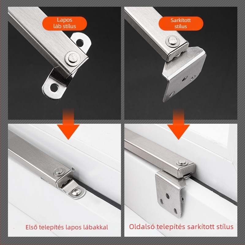 Dinggu Rozsdamentes acél ablak-tartó – Knob Multi-Gear Wind Brace, Modell DGDKFC001